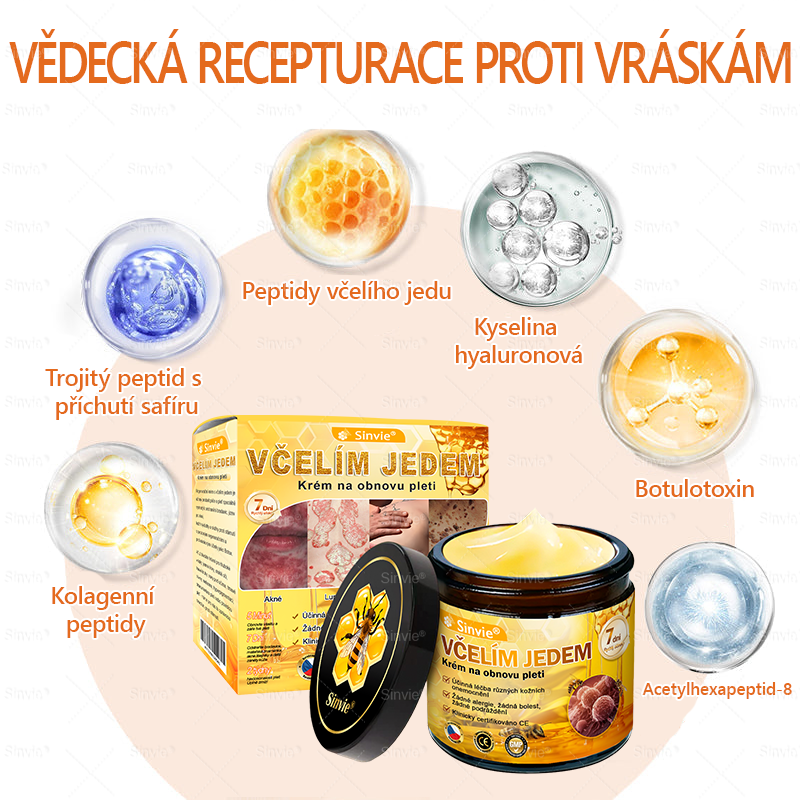 📅Doporučení dermatologa 🐝 ✨Sinvie® Krém na obnovu pleti s včelím jedem 🔥 Český vývoj, výroba a dodávka v České republice