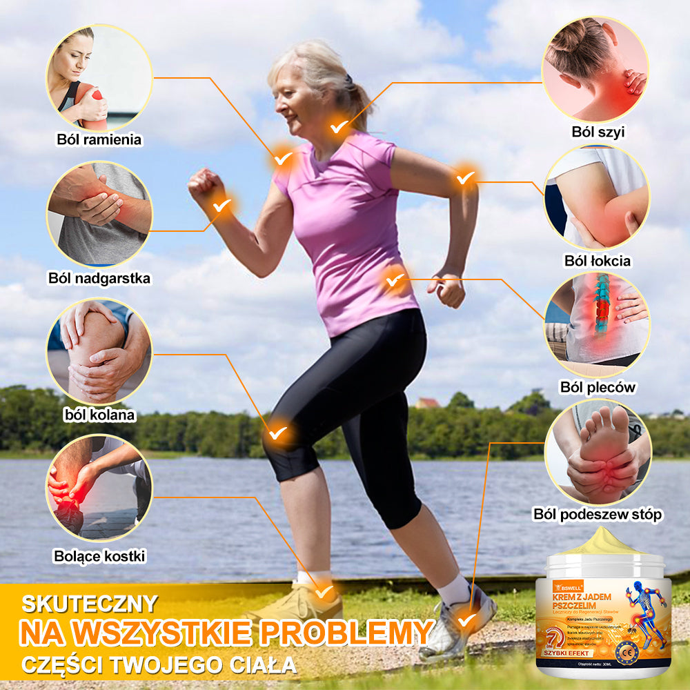 BSWELL® Krem z jadem pszczelim na regenerację stawów 🏃‍♀️ (ekstrakt z pszczoły nowozelandzkiej – opracowany z myślą o osobach z problemami ze stawami i bólem stawów)