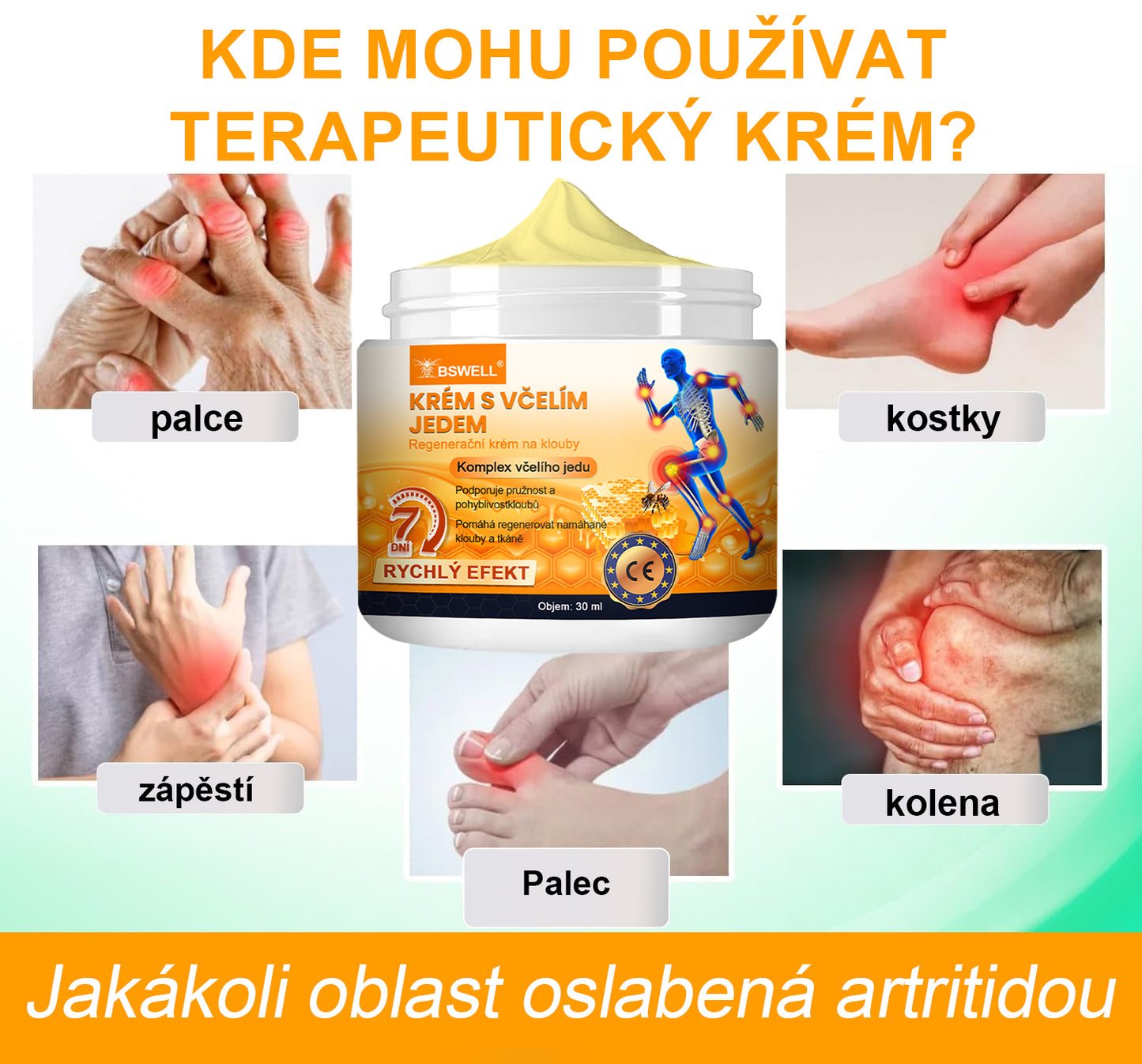 ✅BSWELL® krém s včelím jedem pro regeneraci kloubů 🏃‍♀️ (extrakt z novozélandských včel – vyvinutý speciálně pro lidi s problémy s klouby a bolestí kloubů)