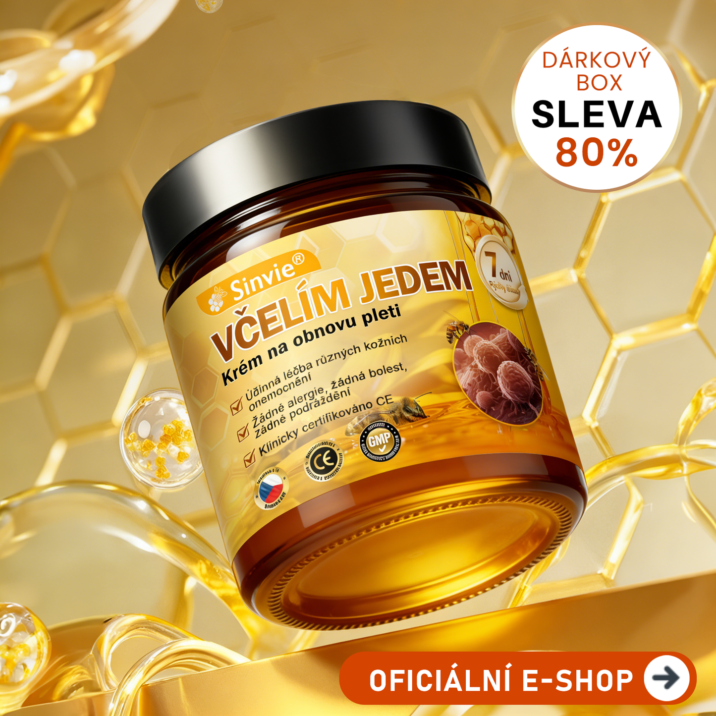 📅Doporučení dermatologa 🐝 ✨Sinvie® Krém na obnovu pleti s včelím jedem 🔥 Český vývoj, výroba a dodávka v České republice